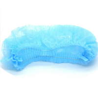 Disposable Hair Shower Cap Non Woven Pleated Anti Dust Hat Hotel Salon Supplies Set Blue Non-woven Bouffant Shower Caps